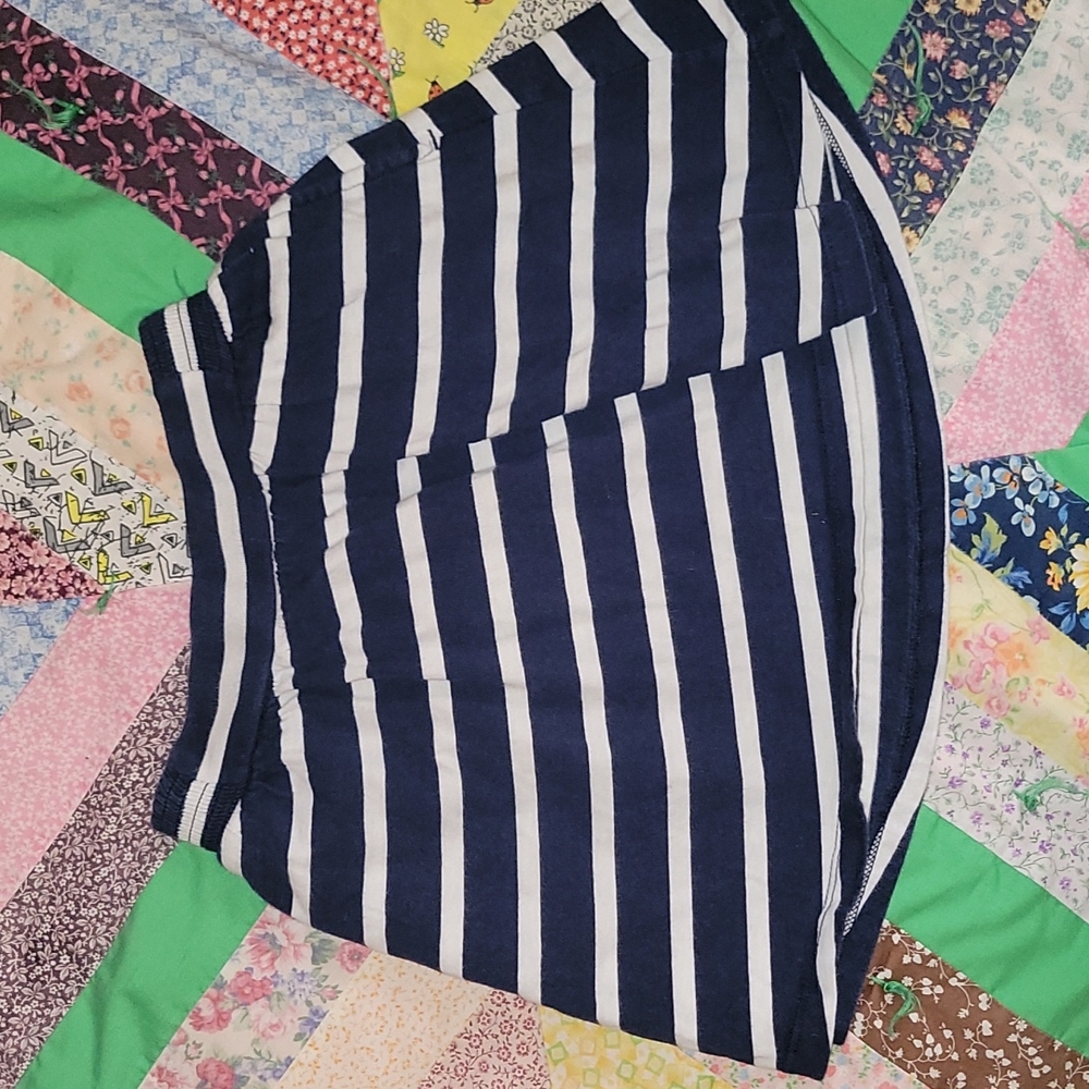 Blue striped skirt